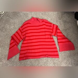 Striped Red and Pink Women's Sweater